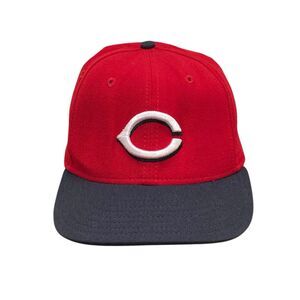 Vintage New Era Cincinnati Reds Fitted Hat 7 1/4 Diamond Plain Logo Wool (H12)